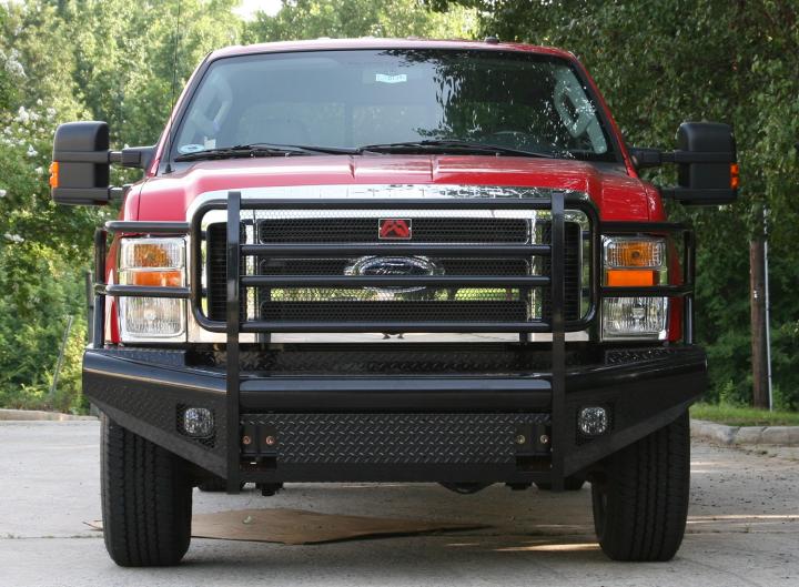 Fab Fours - Fab Fours FS08-S1960-B Black Steel Front Ranch Bumper