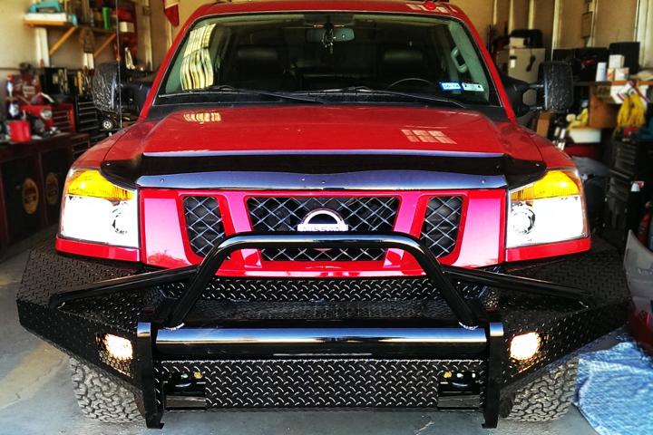 Fab Fours - Fab Fours NT04-K1760-1 Black Steel Front Ranch Bumper