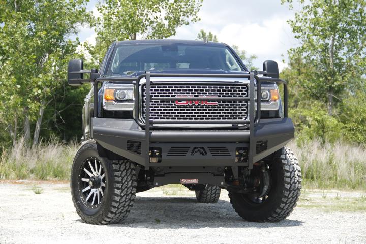 Fab Fours - Fab Fours GM14-Q3160-B Elite Front Ranch Bumper