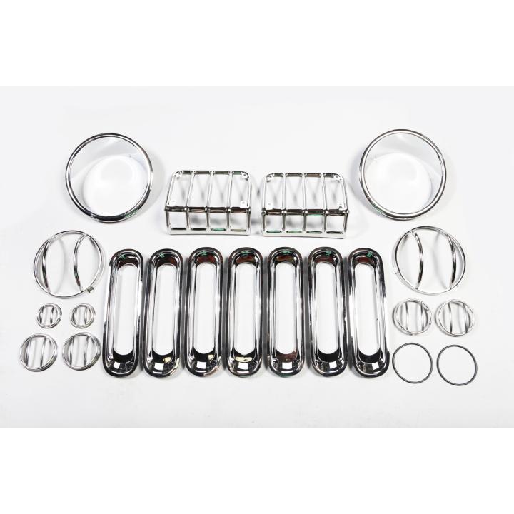 Rugged Ridge - Rugged Ridge 12496.10 Euro Guard Kit Head/Side/Fog/Tail Light Gd