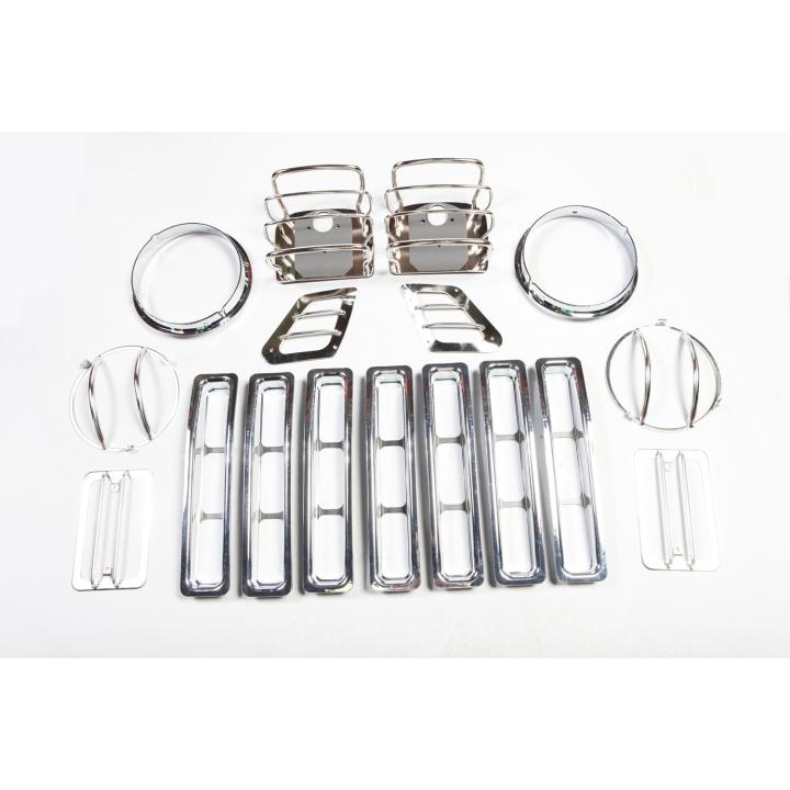 Rugged Ridge - Rugged Ridge 12495.05 Euro Guard Kit Head/Side/Tail Light Guard