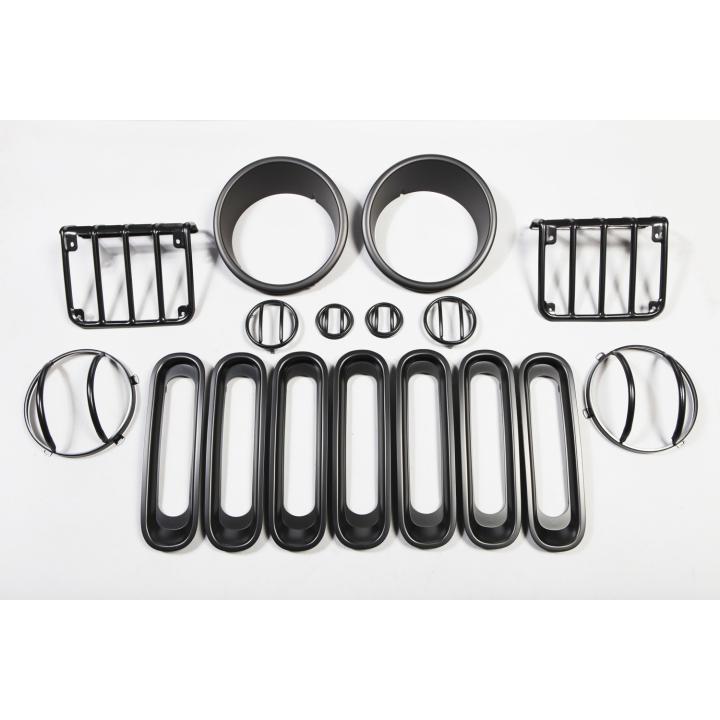 Rugged Ridge - Rugged Ridge 12496.06 Euro Guard Kit Head/Side/Tail Light Guard