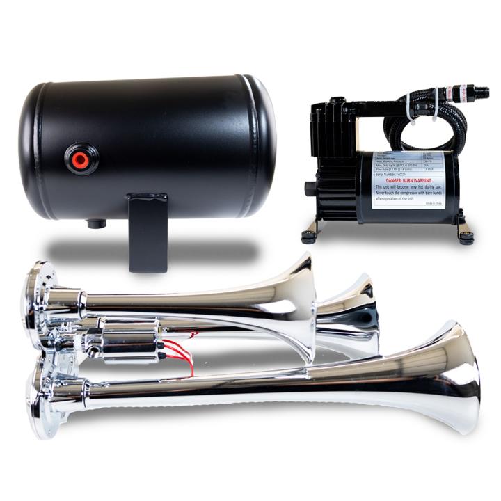 Kleinn Automotive Air Horns - Kleinn Automotive Air Horns HK3 Pro Blaster Triple Horn Kit