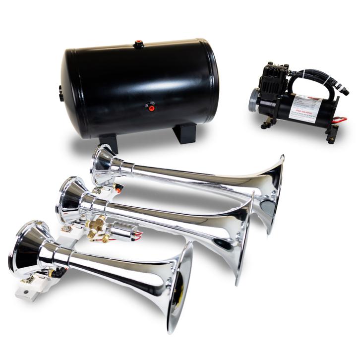 Kleinn Automotive Air Horns - Kleinn Automotive Air Horns HK8 Pro Blaster Triple Horn Kit