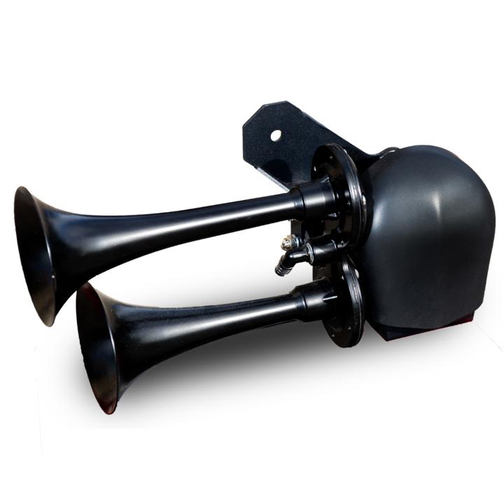 Kleinn Automotive Air Horns - Kleinn Automotive Air Horns HOGKIT-1BK Dual Horn Kit