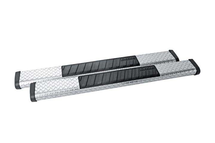 Dee Zee - Dee Zee DZ16402 Black-Tread Aluminum Side Step 6 in. Oval Cab Length