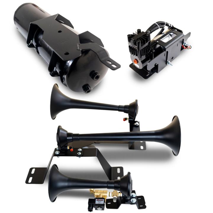 Kleinn Automotive Air Horns - Kleinn Automotive Air Horns GMHD20-734 Onboard Air System w/Horns
