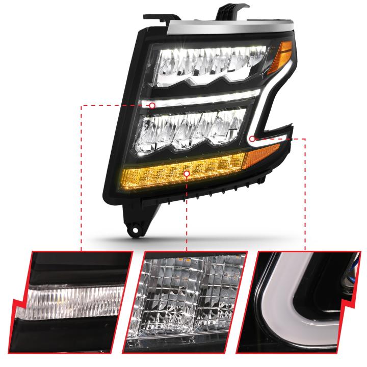 Anzo USA - Anzo USA 111478 LED Crystal Headlight Set