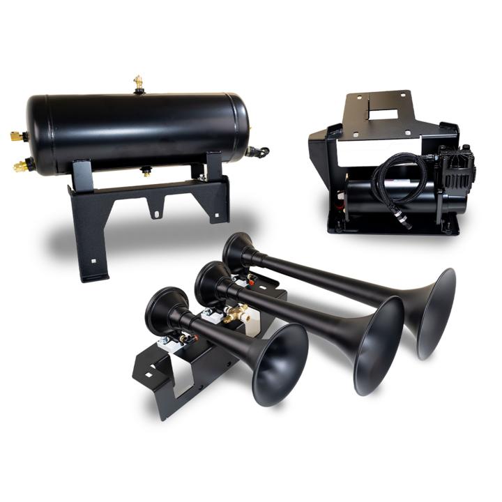 Kleinn Automotive Air Horns - Kleinn Automotive Air Horns TUN-734 Onboard Air System w/Horns