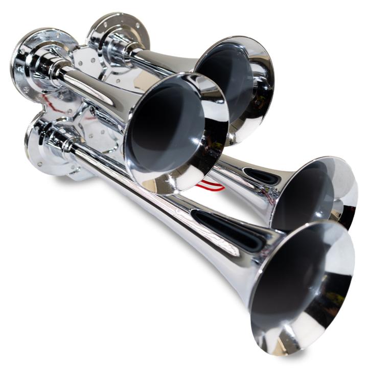 Kleinn Automotive Air Horns - Kleinn Automotive Air Horns 141 Chrome Quad Horn