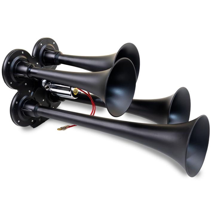 Kleinn Automotive Air Horns - Kleinn Automotive Air Horns 141-1 Black Quad Horn