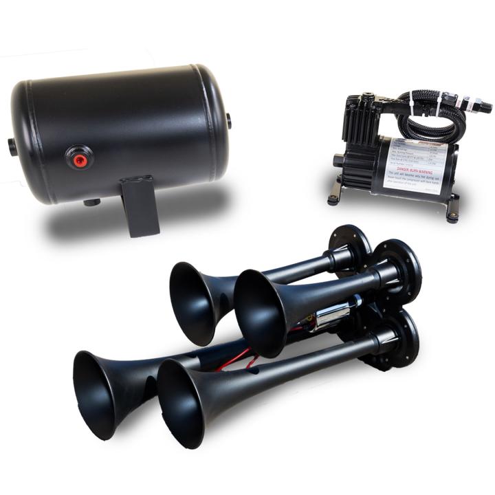 Kleinn Automotive Air Horns - Kleinn Automotive Air Horns HK4-1 Pro Blaster Quad Horn Kit