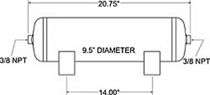 Firestone Ride-Rite - Firestone Ride-Rite 9231 Air Tank