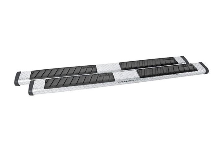 Dee Zee - Dee Zee DZ16412 Black-Tread Aluminum Side Step 6 in. Oval Cab Length