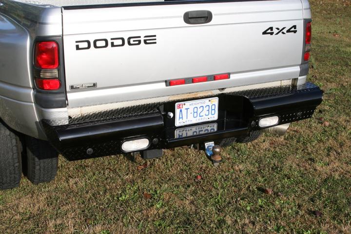 Fab Fours - Fab Fours DR94-T1650-1 Black Steel Ranch Rear Bumper