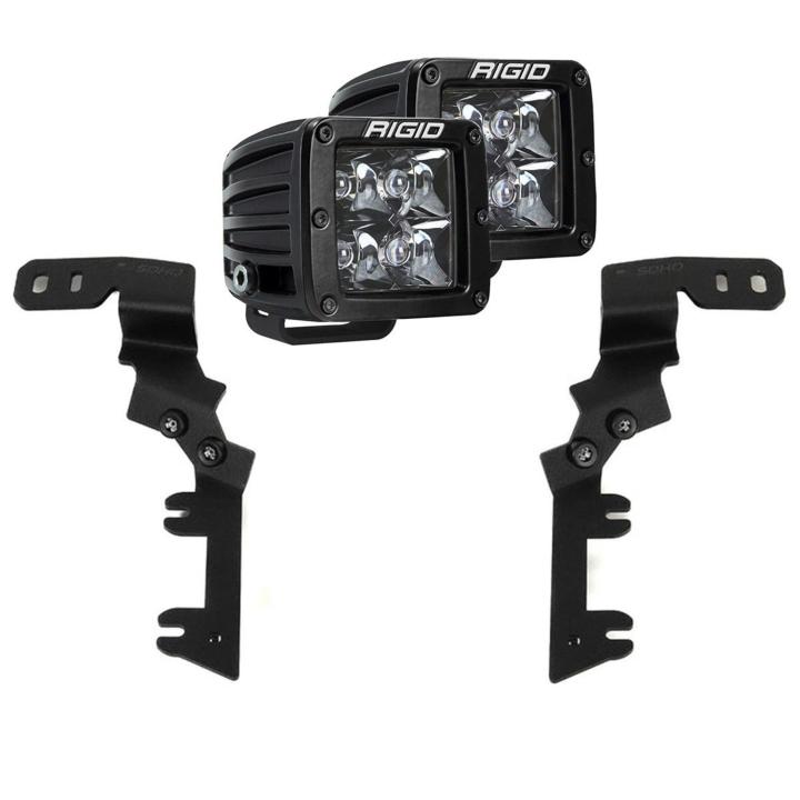 Rigid Industries - Rigid Industries 46789 D-Series Spot Midnight A-Pillar Kit