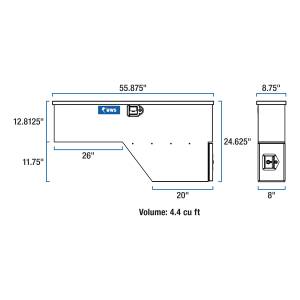 UWS - UWS FW-55-DS-D-BLK Fender Well Drawer Slide Tool Box - Image 3