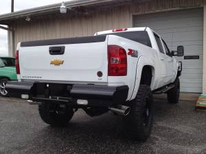 Fab Fours - Fab Fours CS07-T1850-1 Black Steel Ranch Rear Bumper - Image 1