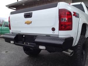 Fab Fours - Fab Fours CS07-T1850-1 Black Steel Ranch Rear Bumper - Image 2
