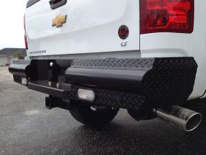 Fab Fours - Fab Fours CS07-T1850-1 Black Steel Ranch Rear Bumper - Image 4