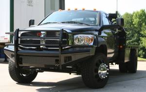 Fab Fours - Fab Fours DR06-S1160-B Black Steel Front Ranch Bumper - Image 3