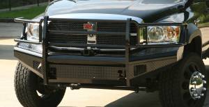 Fab Fours - Fab Fours DR06-S1160-B Black Steel Front Ranch Bumper - Image 4