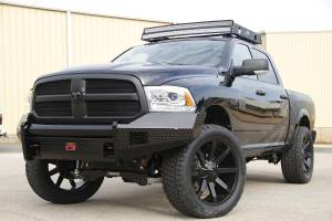 Fab Fours - Fab Fours DR09-K2461-B Black Steel Front Ranch Bumper - Image 4