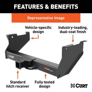 CURT - CURT 15808 Class V 2.5 in. Commercial Duty Hitch - Image 2