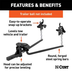 CURT - CURT 17007 Weight Distributing Hitch Round Bar - Image 3