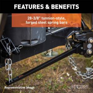 CURT - CURT 17330 Weight Distributing Hitch Trunion Bar - Image 6