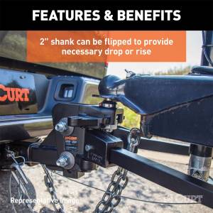 CURT - CURT 17330 Weight Distributing Hitch Trunion Bar - Image 8