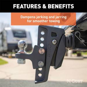 CURT - CURT 45949 Rebellion XD Adjustable Cushion Hitch Ball Mount - Image 5