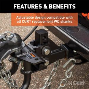 CURT - CURT 17107 Weight Distributing Hitch Round Bar - Image 3