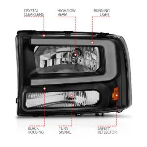 Anzo USA - Anzo USA 111549 Crystal Headlight Set - Image 4