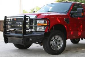 Fab Fours - Fab Fours FS08-S1960-1 Black Steel Front Ranch Bumper - Image 3