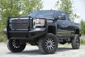 Fab Fours - Fab Fours GM11-S2860-1 Black Steel Front Ranch Bumper - Image 3