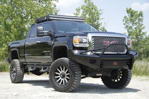 Fab Fours - Fab Fours GM11-S2862-1 Black Steel Front Ranch Bumper - Image 4