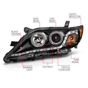 Anzo USA - Anzo USA 121442 Crystal Headlight Set w/Halo - Image 4