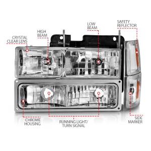 Anzo USA - Anzo USA 111506 Crystal Headlight Set - Image 4