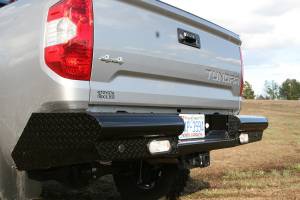 Fab Fours - Fab Fours TT07-T1550-1 Black Steel Ranch Rear Bumper - Image 4