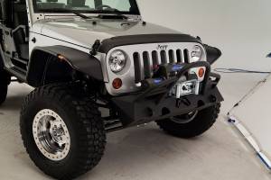 Fab Fours - Fab Fours JK07-B1854-B Hardcore Stubby Winch Front Bumper - Image 6