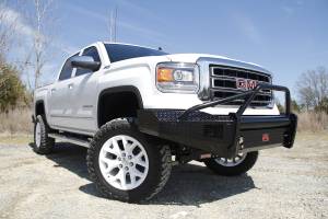 Fab Fours - Fab Fours GM07-K2162-1 Black Steel Front Ranch Bumper - Image 2