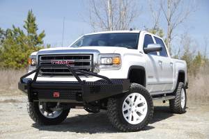 Fab Fours - Fab Fours GM07-K2162-1 Black Steel Front Ranch Bumper - Image 5