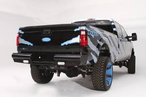 Fab Fours - Fab Fours FS08-T1350-1 Black Steel Ranch Rear Bumper - Image 1