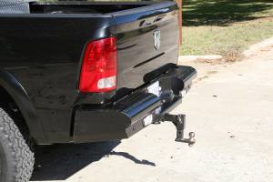 Fab Fours - Fab Fours DR10-T2950-1 Black Steel Ranch Rear Bumper - Image 1