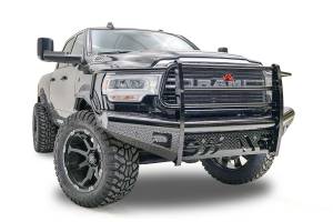 Fab Fours - Fab Fours DR19-S4460-1 Black Steel Front Bumper - Image 3