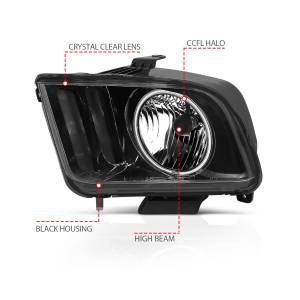 Anzo USA - Anzo USA 121033 Crystal Headlight Set w/Halo - Image 4