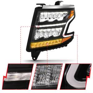 Anzo USA - Anzo USA 111478 LED Crystal Headlight Set - Image 1