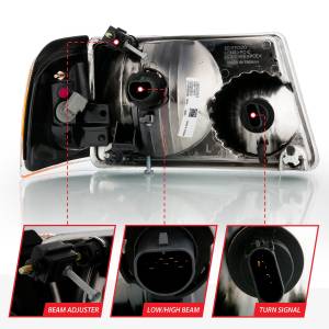 Anzo USA - Anzo USA 111484 Crystal Headlight Set - Image 4