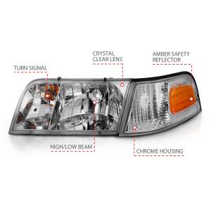 Anzo USA - Anzo USA 121556 Crystal Headlight Set - Image 3